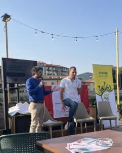 Mario Pacinotti durante la presentazione dei due nuovi ambulatori della Rete Pas, durante l’iniziativa su Sport e Salute che Fondazione Pas ha organizzato al parco dell’Albereta in collaborazione con Uisp